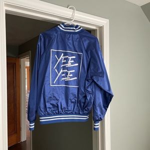 Yee Yee blue varsity jacket mens medium